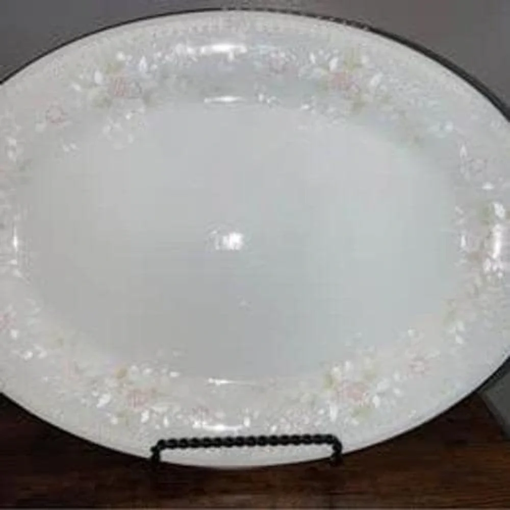 Vintage Noritake Temptation 2752 Oval Serving Platter Bone China Japan